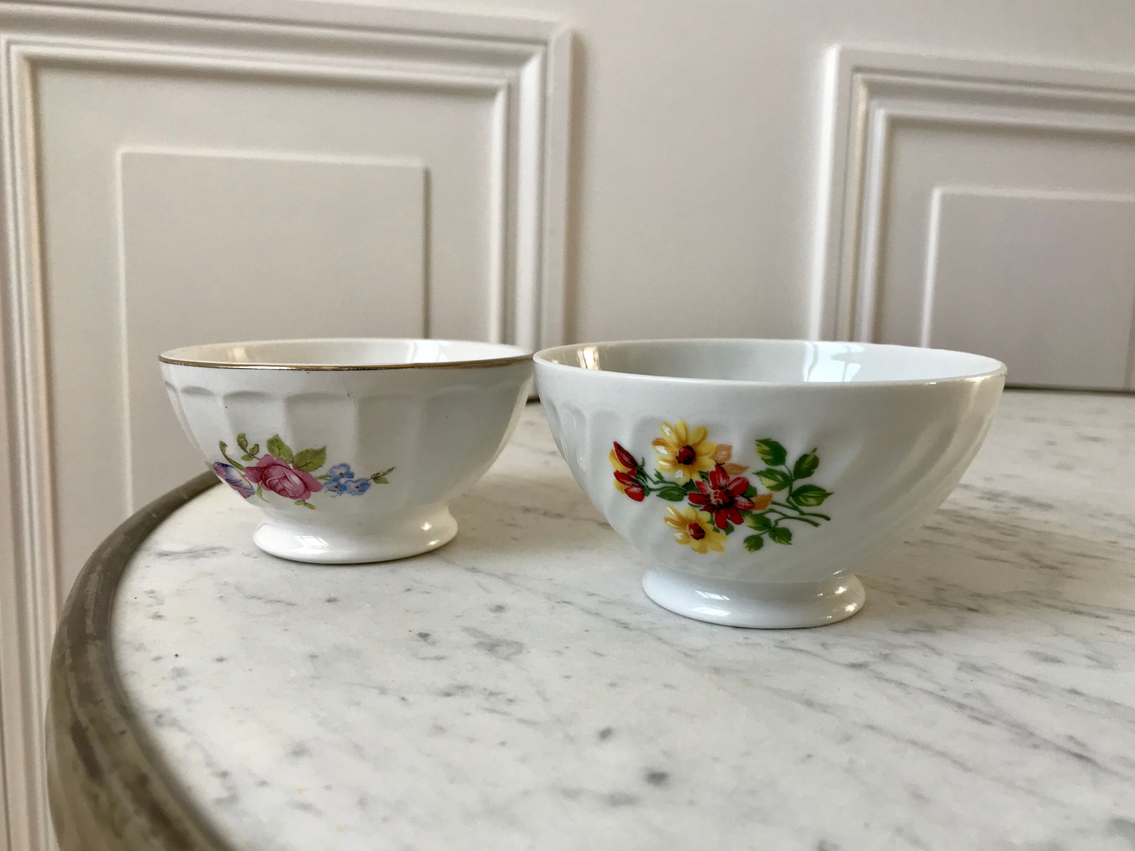 Duo de bols vintage digoin années 60