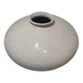 Large Art Deco vase in crackled earthenware