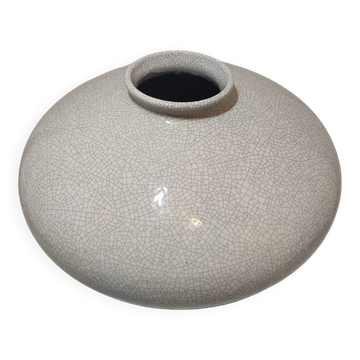 Large Art Deco vase in crackled earthenware