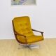 Swivel armchair in velor upholstery, 1970s