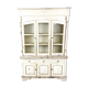 Vintage brocant White painted Kitchen display cabinet