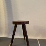 Vintage tripod wood farm stool