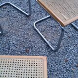 Set of 4 chairs cesca B32 Marcel Breuer Italian edition 1970