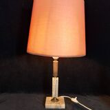 Table Lamp Base In Onyx And Travertine