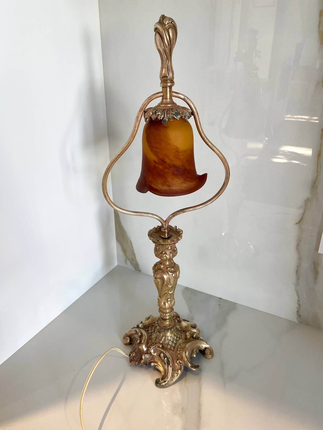 Beautiful lamp "the French glass" Art Nouveau