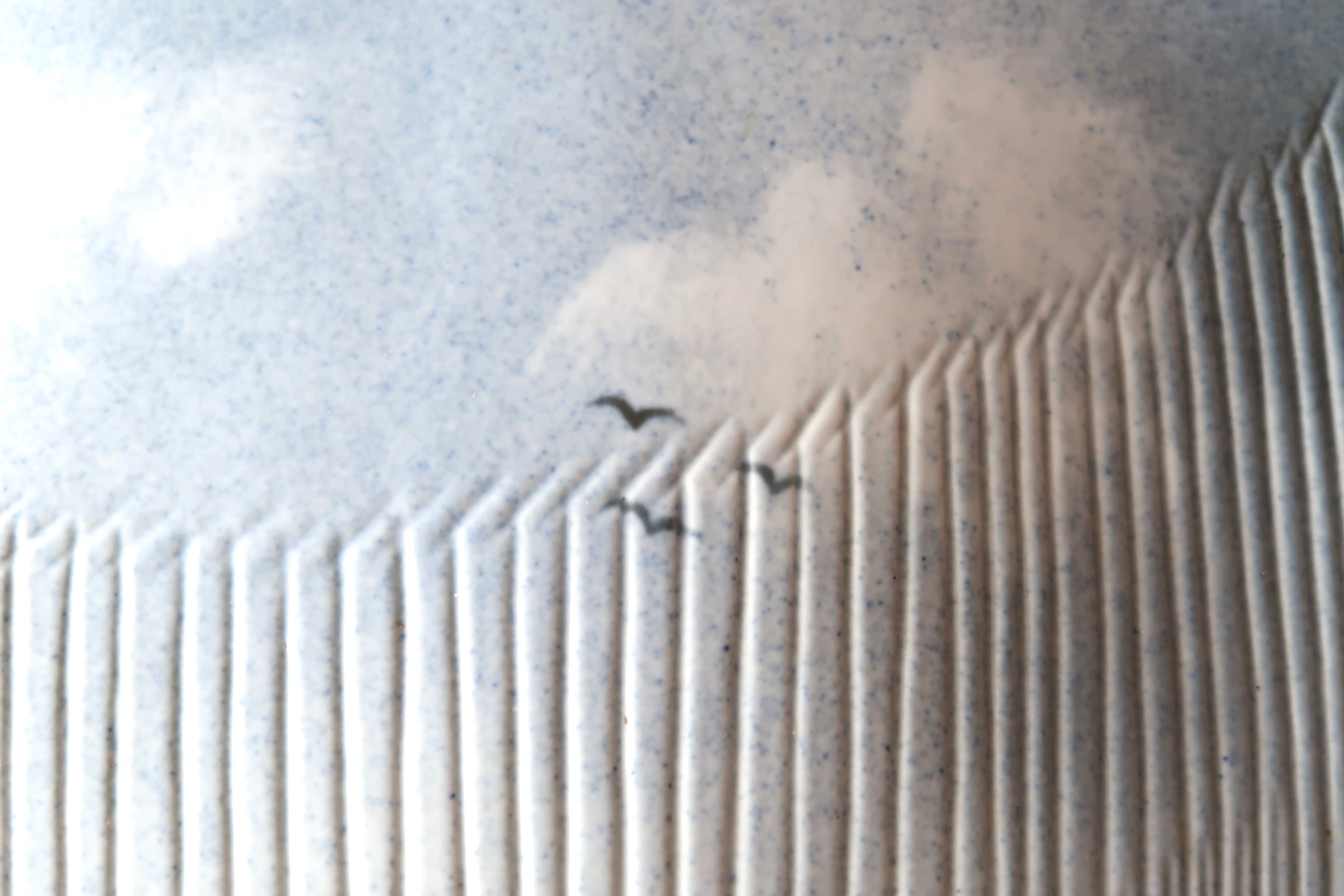 Vase by Yves Mohy in Virebent porcelain, 70s