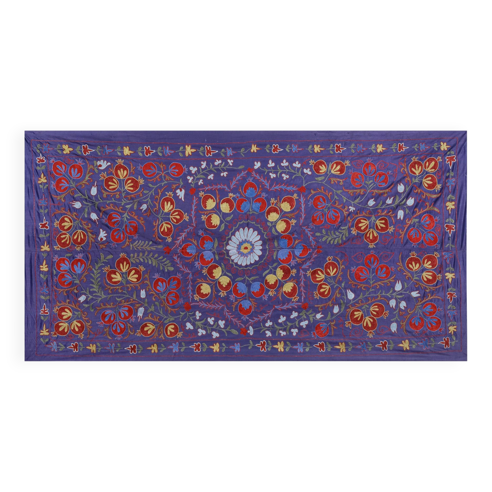 Hand knotted rug, vintage Turkish rug 104x192 cm