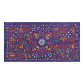 Hand knotted rug, vintage Turkish rug 104x192 cm