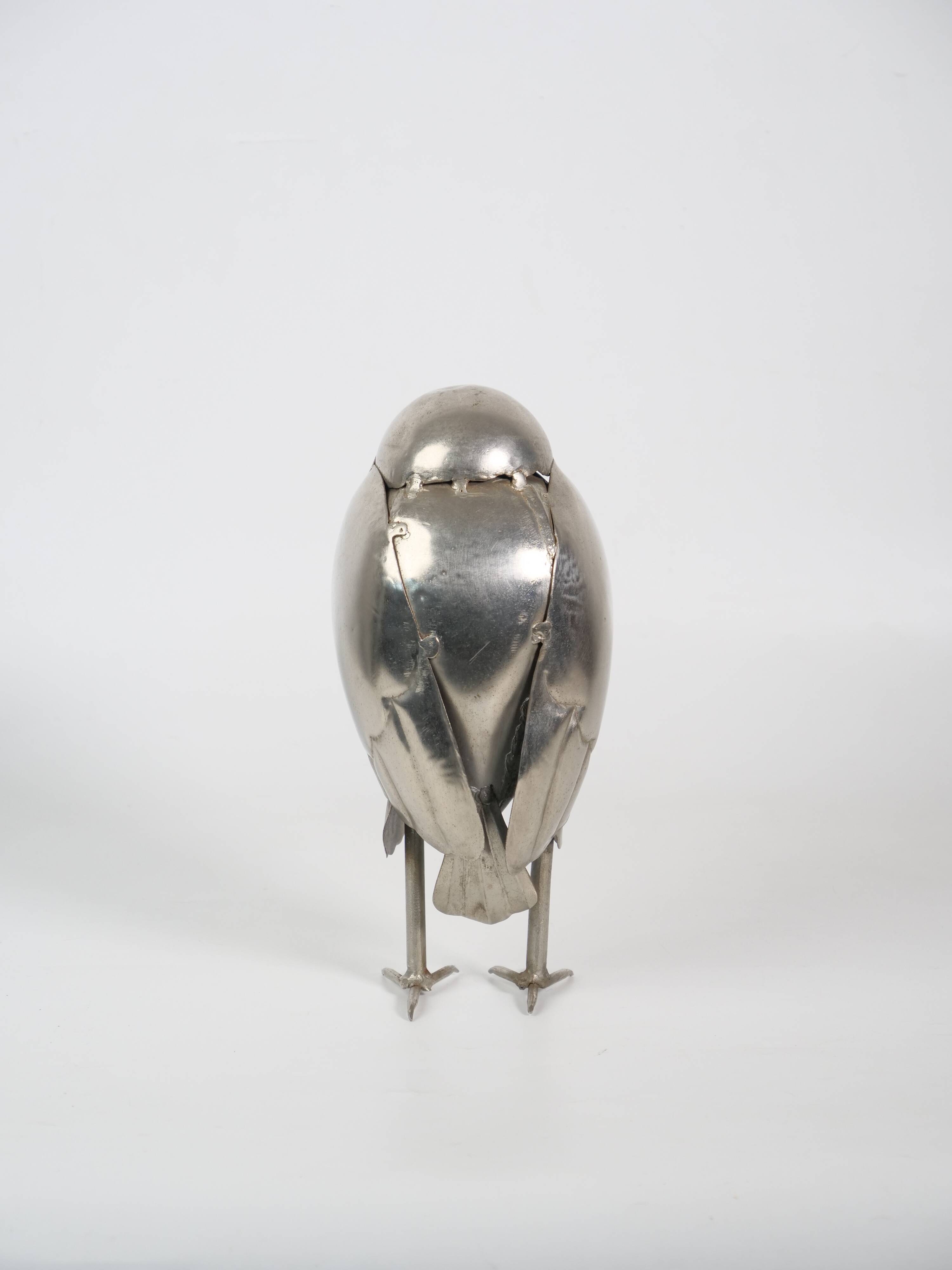 Brutalist sculpture decorative owl folk art