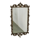 Italian Rococo Revival Gilt Metal Wall Mirror, 1950s