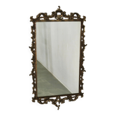 Italian Rococo Revival Gilt Metal Wall Mirror, 1950s