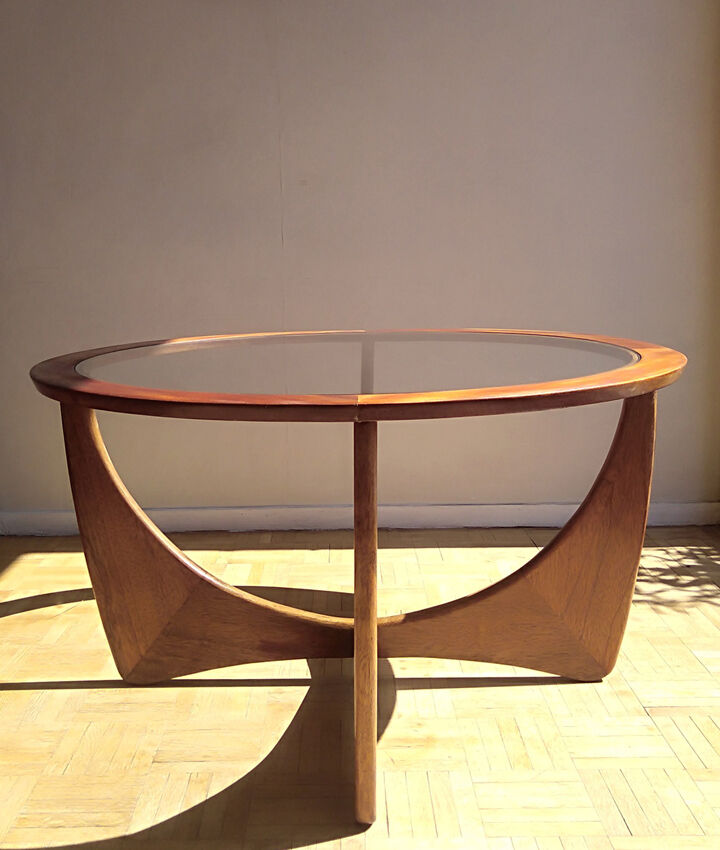 Astro round coffee table teak 1960