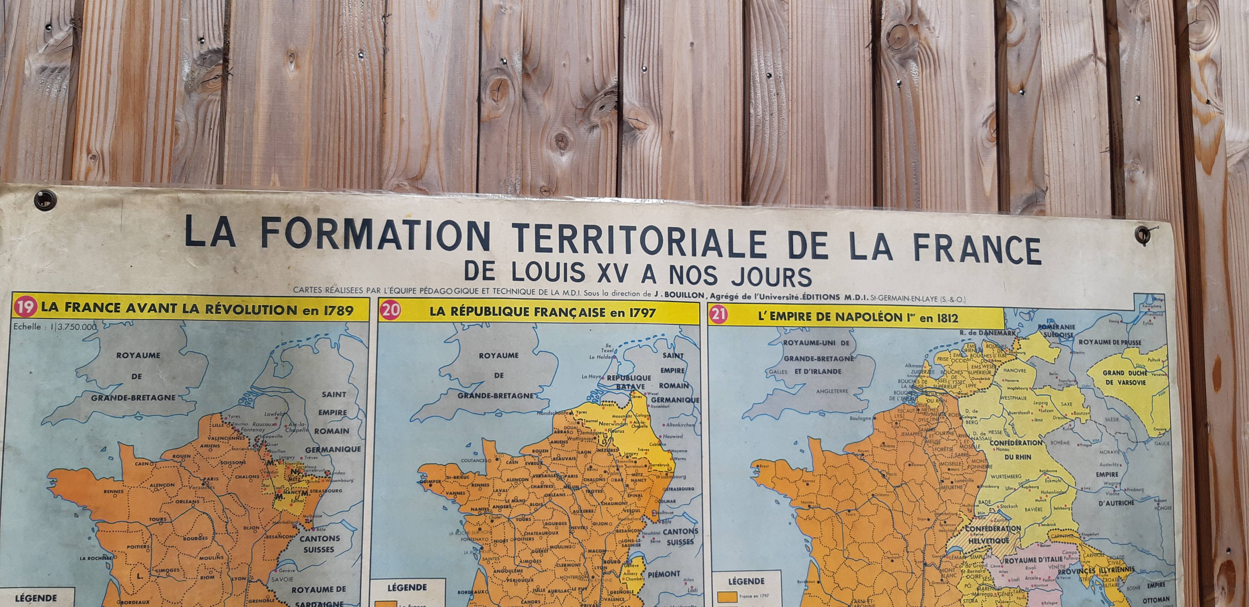 School map "The territorial formation of France"