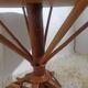 Rattan and braided chestnut table