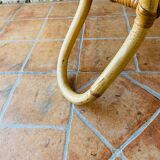 Rattan coffee table with range magazines, vintage circa 60's