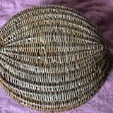 Vintage oval wicker basket