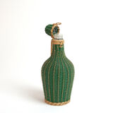 Bottle green scoubidou and rattan natural 60 years