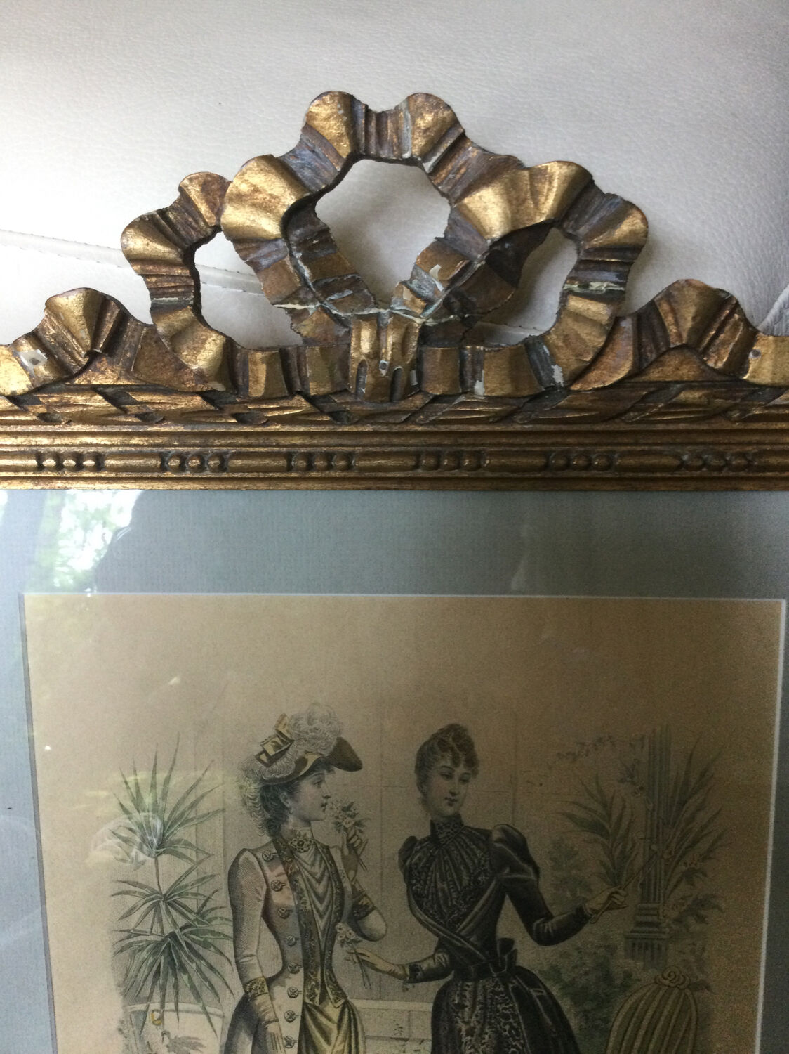 Engraving from 1889 in old frame