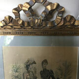 Engraving from 1889 in old frame