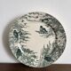 Compotier ancien Sarreguemines – Modèle Neige – Décor oiseaux vert