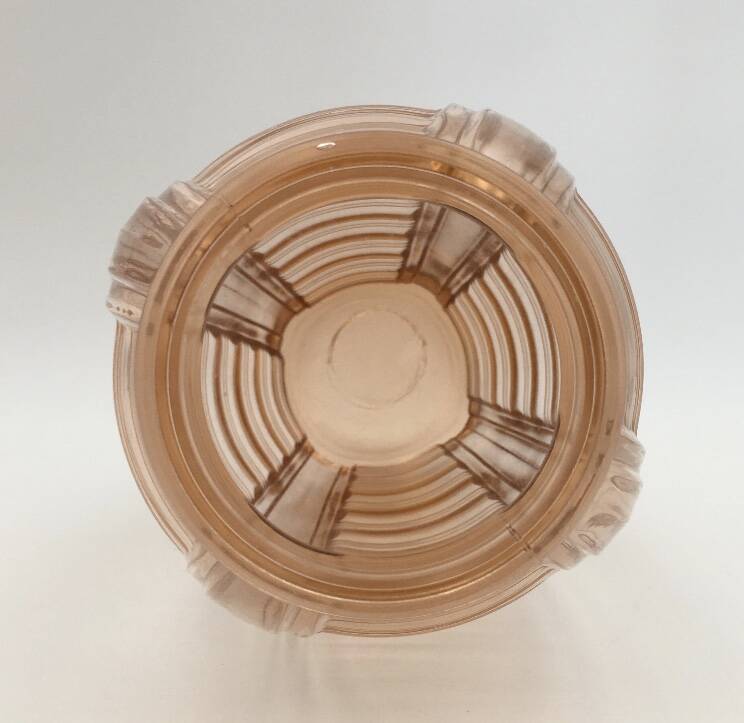 Vase style Art Déco verre moule rose
