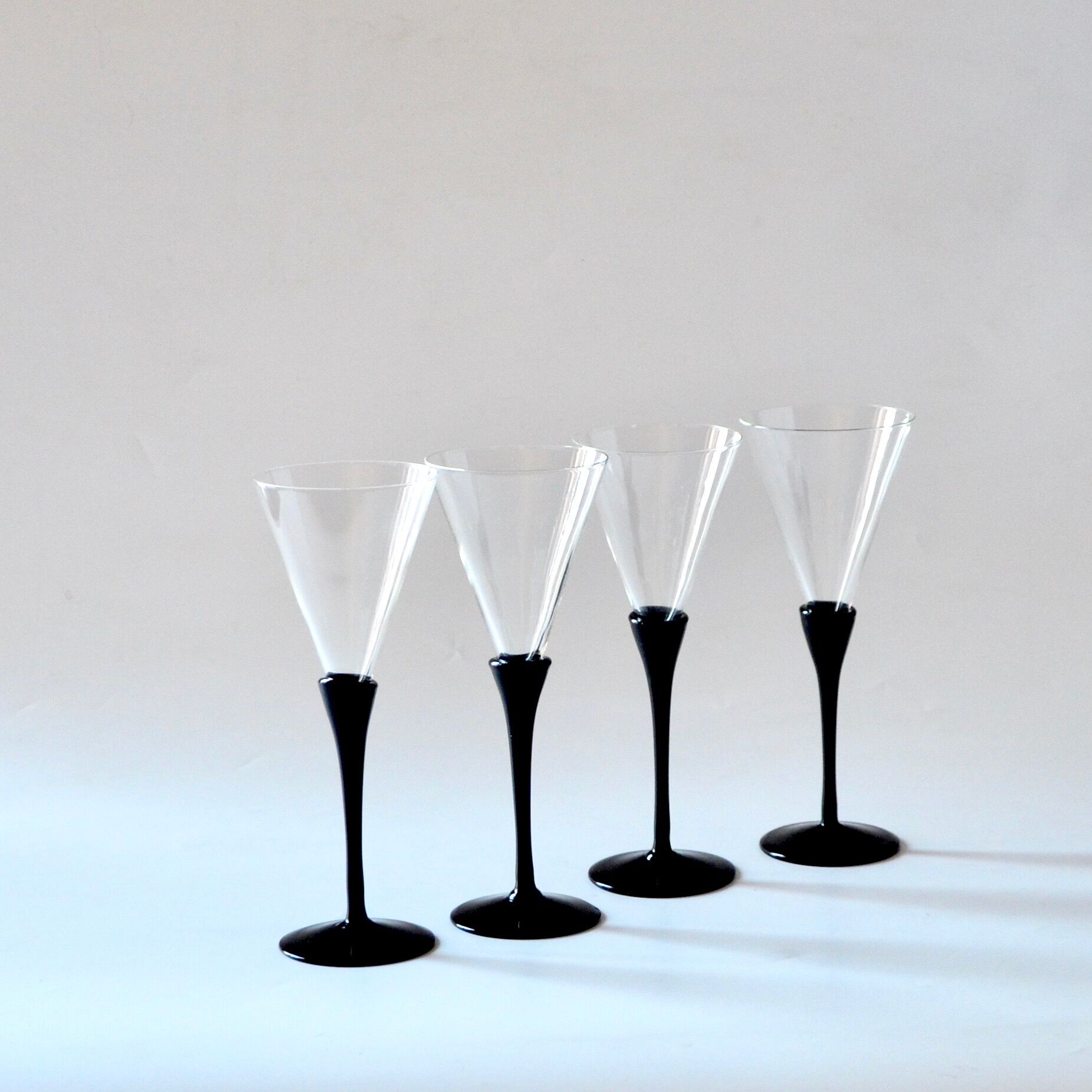 4 Hadeland glasses of 1980