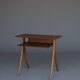 Table d'appoint en teck italien, années 1960