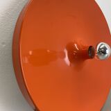 Rare Orange 50cm Charlotte Perriand Disc Wall Light by Staff, Germany 1970