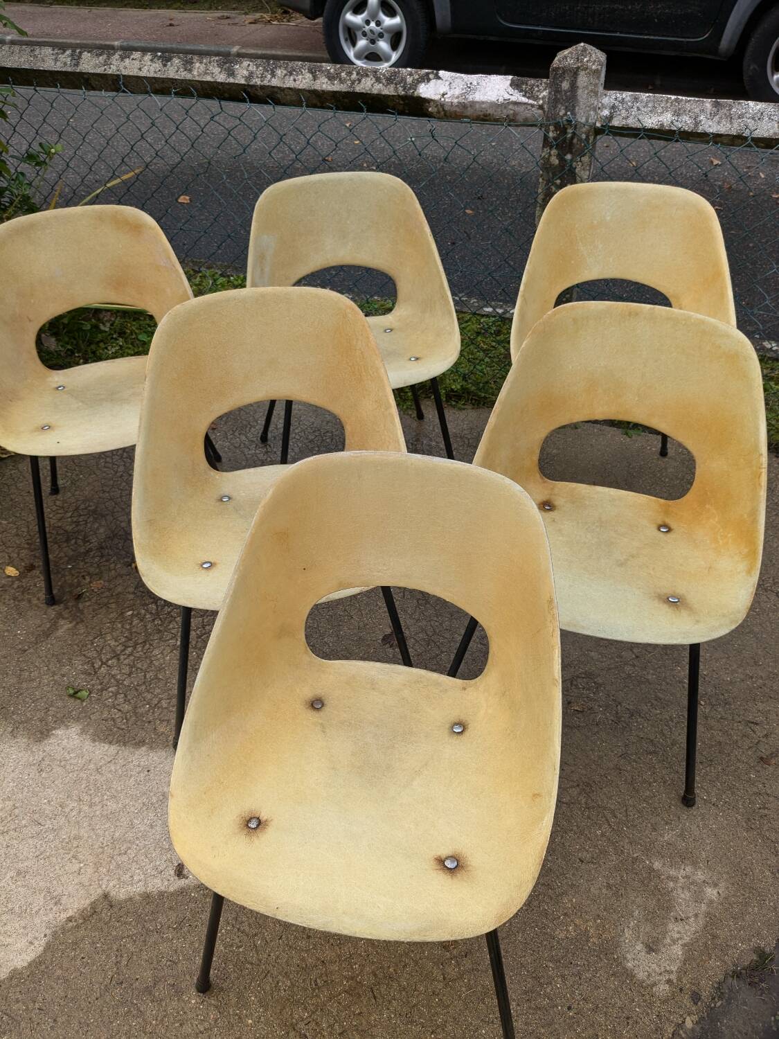 Lot de 6 chaises pierre guariche