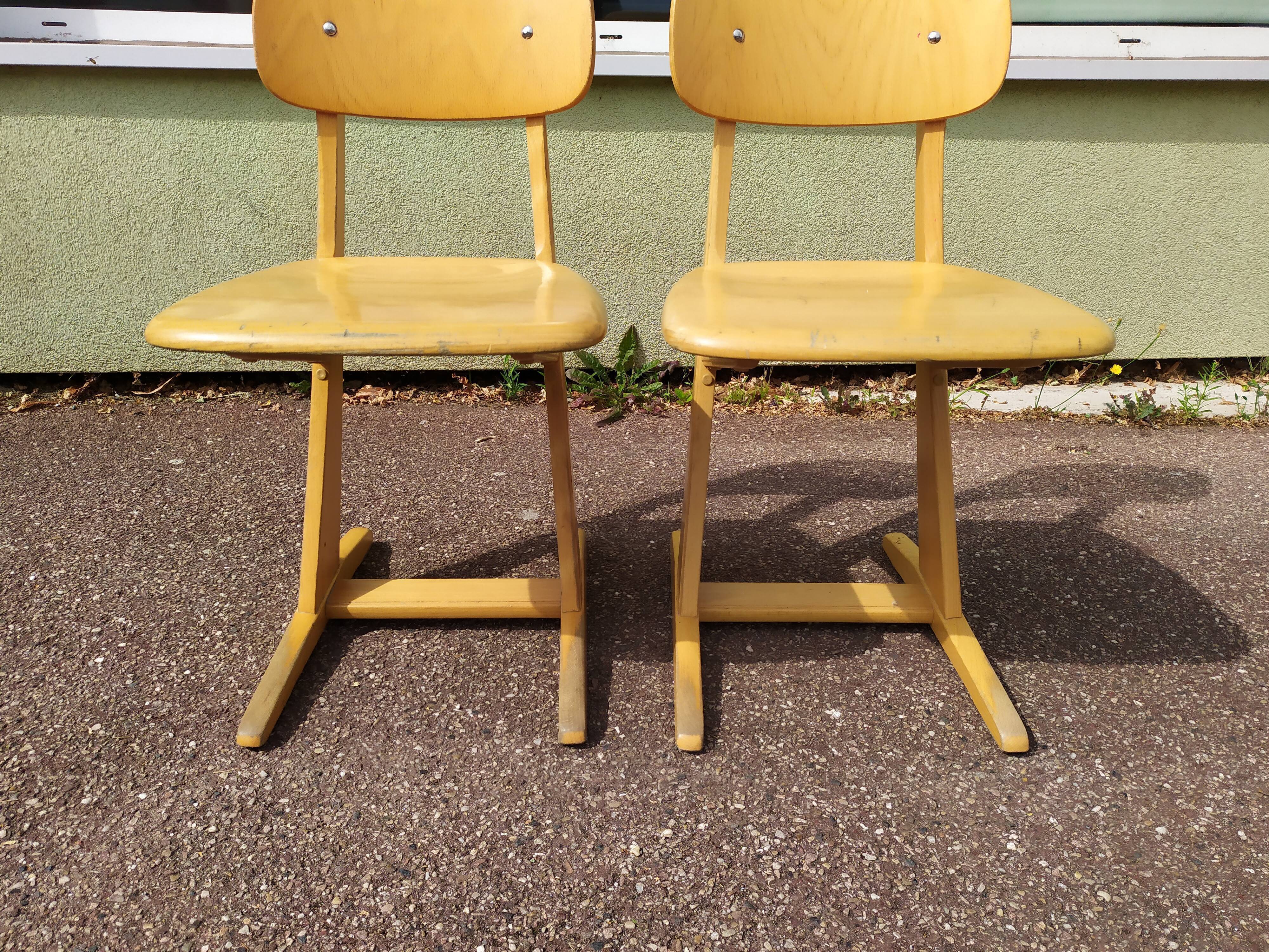 Lot of 2 Casala children's chairs - vintage