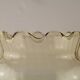 Set of 2 Vintage French Amber Ribbed Effect Glass Shades with Frilled Edge 5595