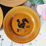 Set of plates of Gien decoration rooster