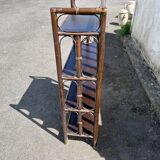 Dark rattan bookcase