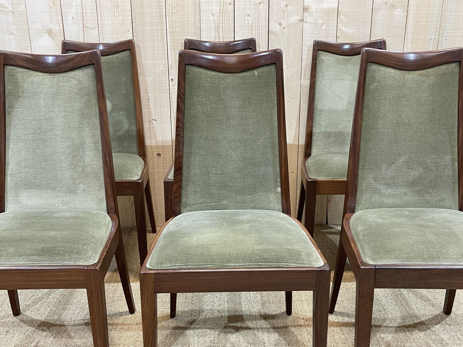 Suite of 6 teak chairs from the brand G-Plan