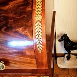 Empire Cylinder Desk Return from Egypt Mahogany and Gilt Bronze