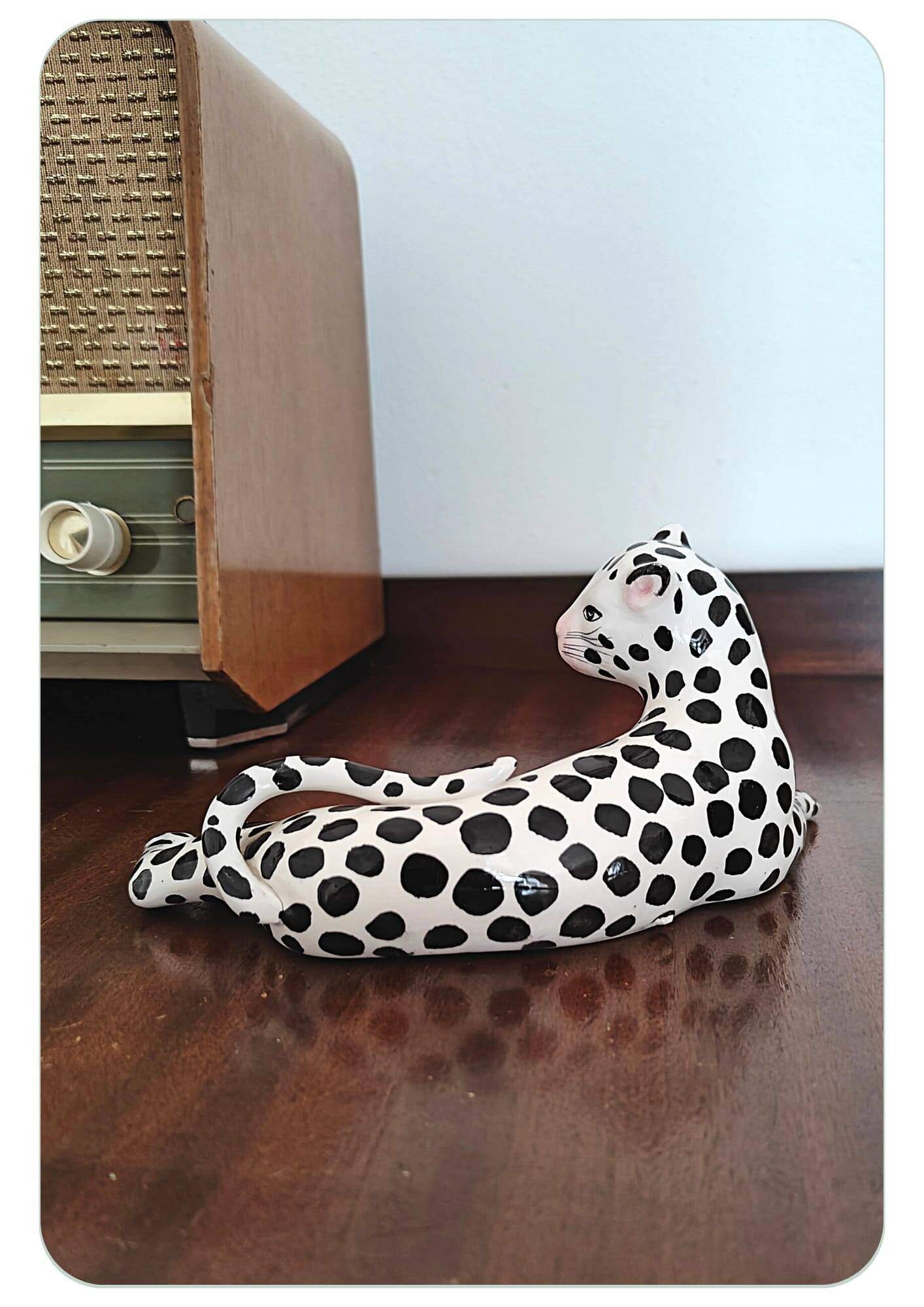 Mid Century Modern Italian Leopard Sculpture