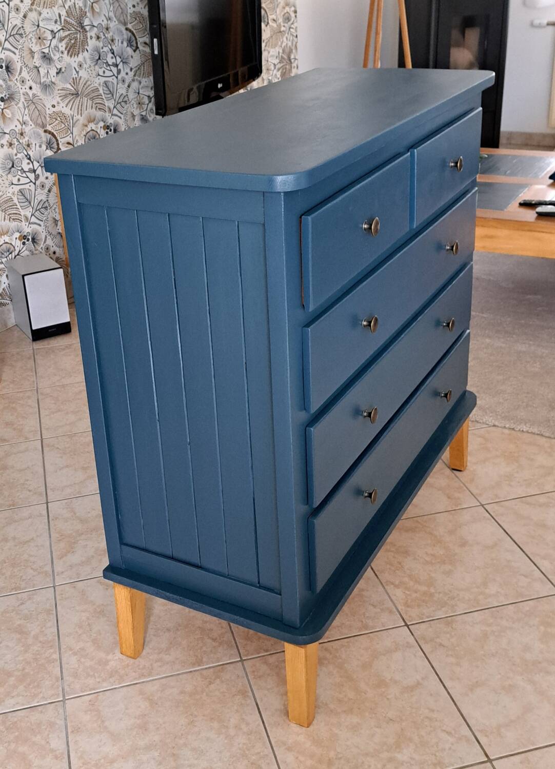 Rød Sødgren blue ganne chest of drawers