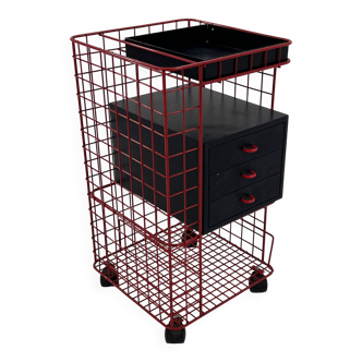 Office furniture on wheels with metal drawers, 1980s