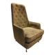 Mid-century buttoned armchair with metal legs