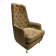 Mid-century buttoned armchair with metal legs