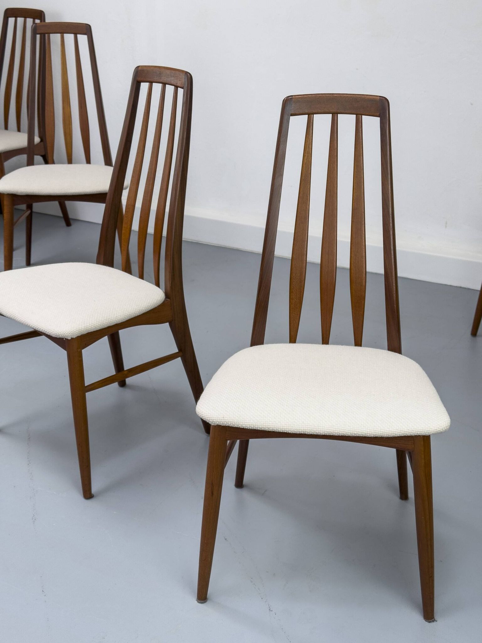 Chaises Eva en Teck par Niels Koefoed pour Koefoeds Hornslet, 1960s, Set de 6