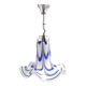 Postmodern blue & white murano glass pendant lamp