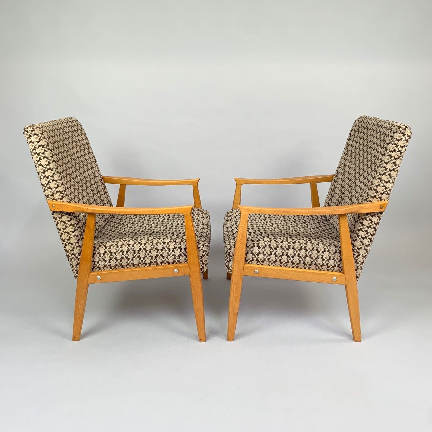 Pair of Mid Century Armchairs, Czechoslovakia 1970's