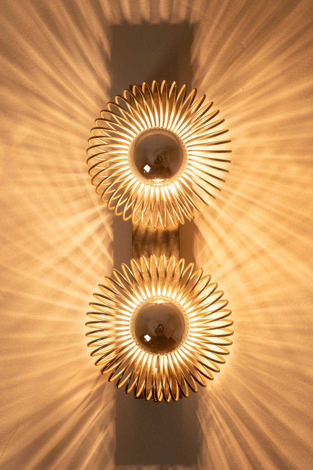 Brushed metal wall light Andrea Lazzari, 1970s