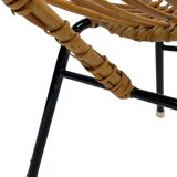 Rattan chair by Dirk van Sliedregt Rohe Noordwolde 1960 in the Netherlands