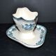 Saucière Choisy Le Roi décor fleuri roses bleu vert Hippolyte Boulenger 1900