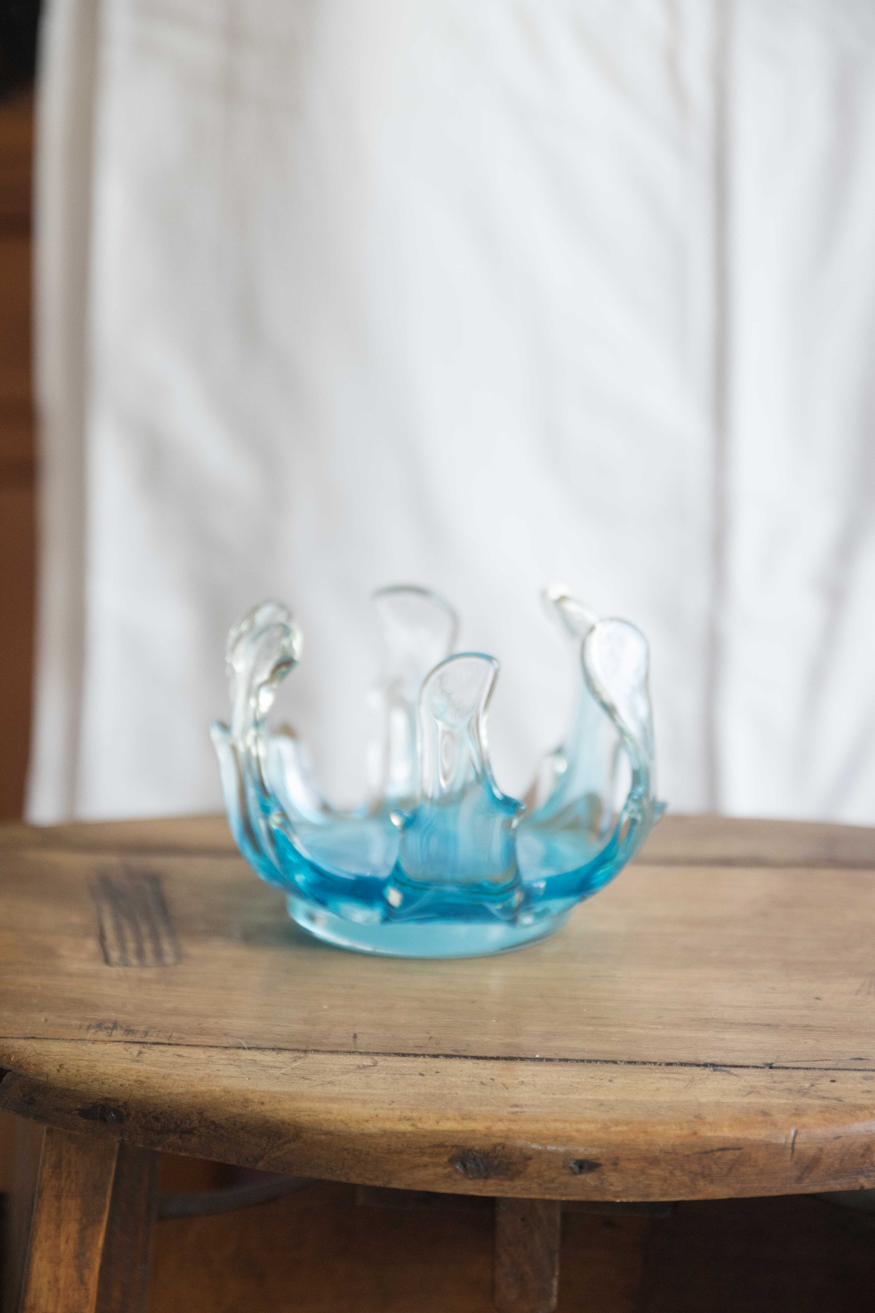 Cup scratch blue murano