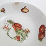 5 hollow plates Orchies Moulin des loups décor vegetables