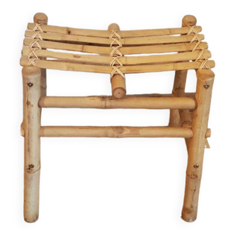 Low Vietnamese bamboo stool