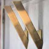 Vintage J.T. Kalmar wall sconces, brass wall lights, modernist.